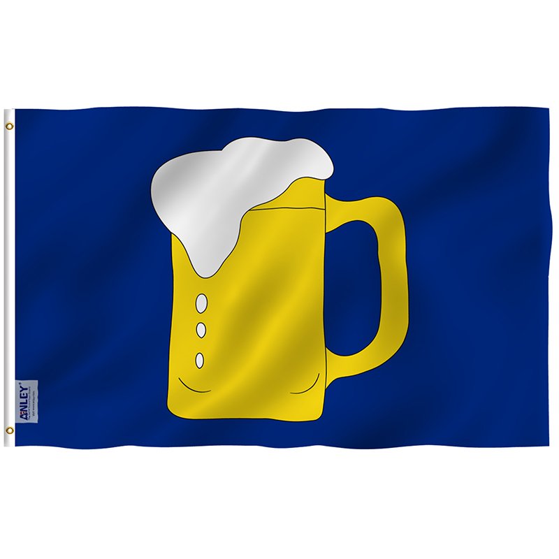 Beer Mug Flag with Brass Grommets 3X5Ft Banner USA Polyester