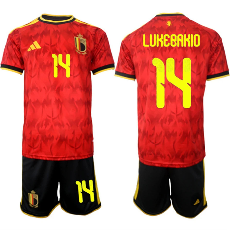 Belgium National Team #14 Dodi Lukébakio Red 2026 World Cup Home Soccer Jersey