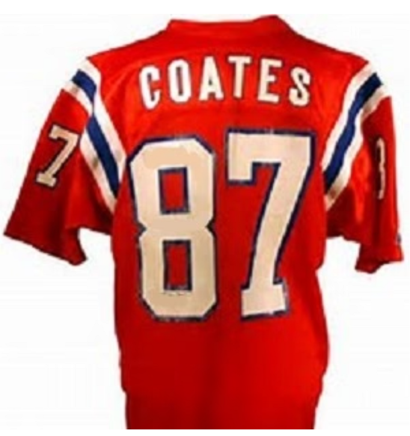 Ben Coates Jersey New England Patriots Custom Throwback Football Red