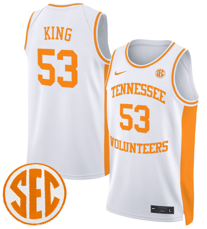 Bernard King Jersey #53 Tennessee Vols 2024 Swingman Basketball White