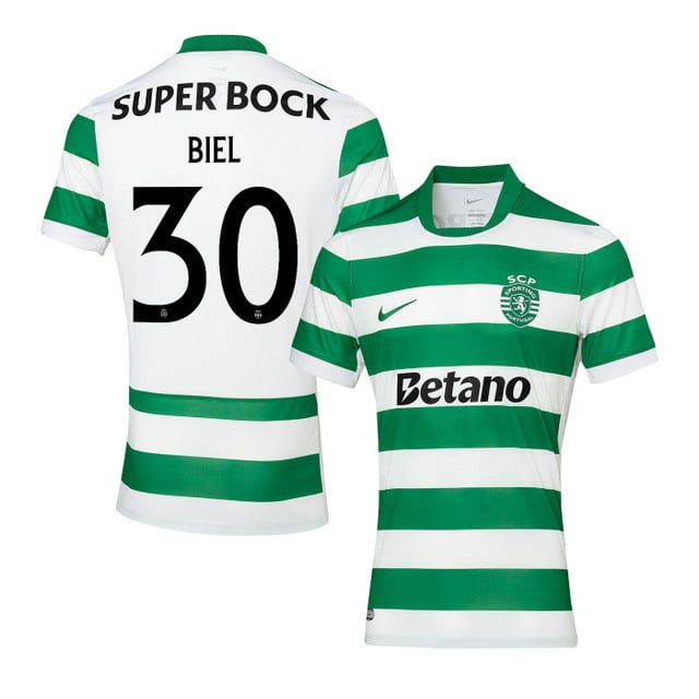 Biel Teixeira 30 Sporting CP 2025-26 Home Match Jersey – Green