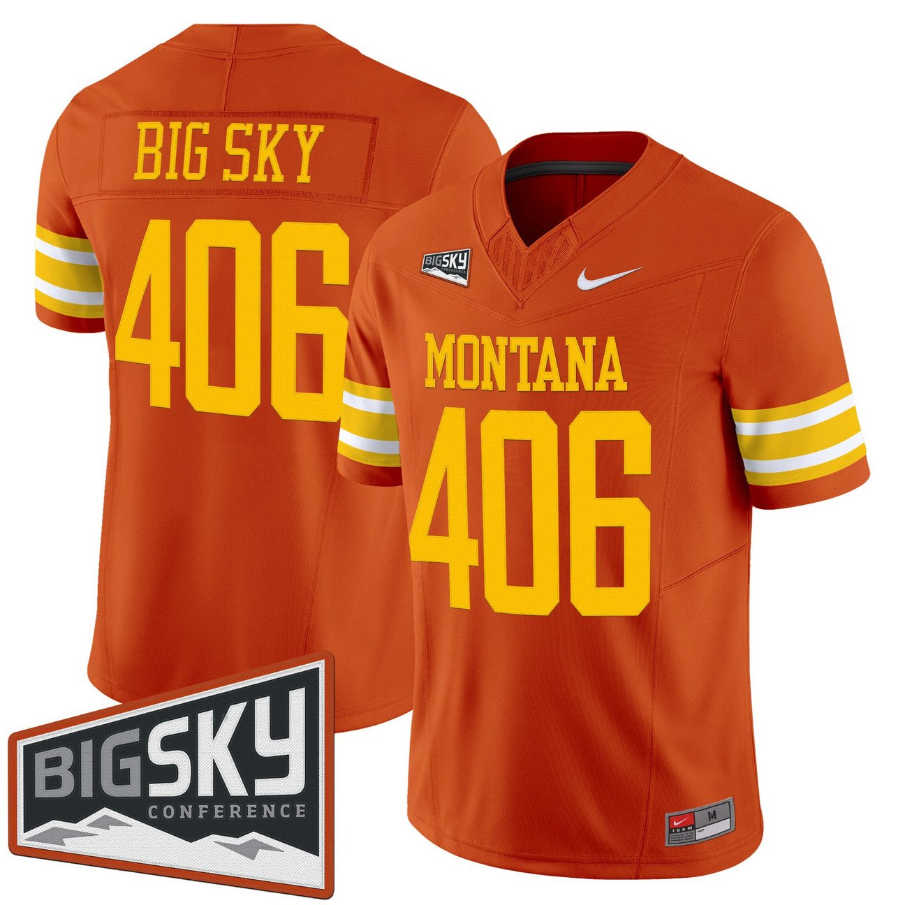 Big Sky Jersey #406 Montana Grizzlies 1995 Throwback Vapor Stitched