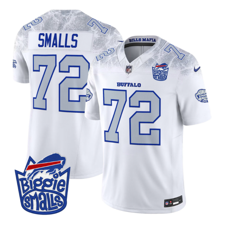 Biggie Smalls Jersey #72 Biggie Smalls Patch Vapor Limited Stitched