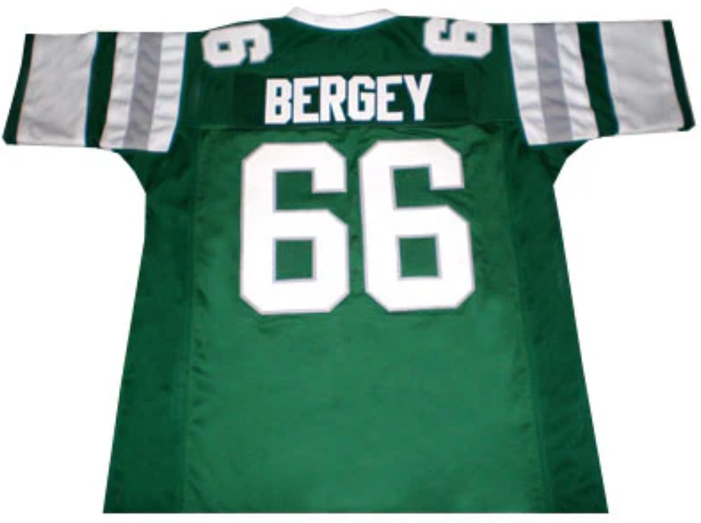 Bill Bergey Jersey Philadelphia Eagles Custom Throwback Football Green