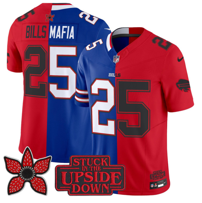 Bills Mafia Jersey #25 Upside Down Edition Vapor Limited Stitched