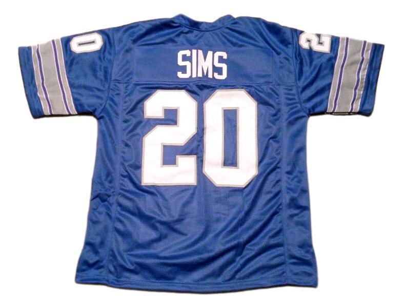 Billy Sims Jersey #20 Custom Unsigned Football Jerseys Stitched Blue