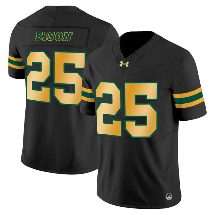 Bison Jersey #25 North Dakota State Bison Vapor Limited Stitched Black