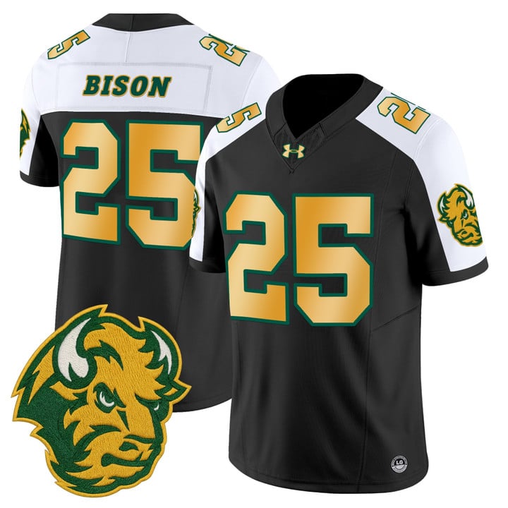 Bison Jersey #25 North Dakota State Bison Vapor Limited Stitched Black Alter