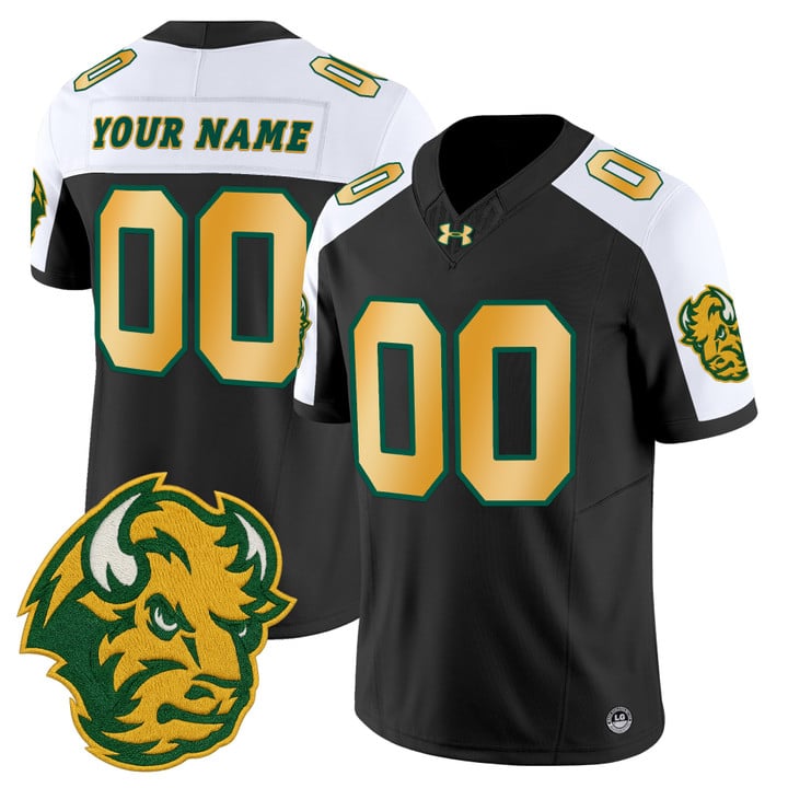 Custom North Dakota State Bison Jersey Name, Number Limited Stitched Black Alter