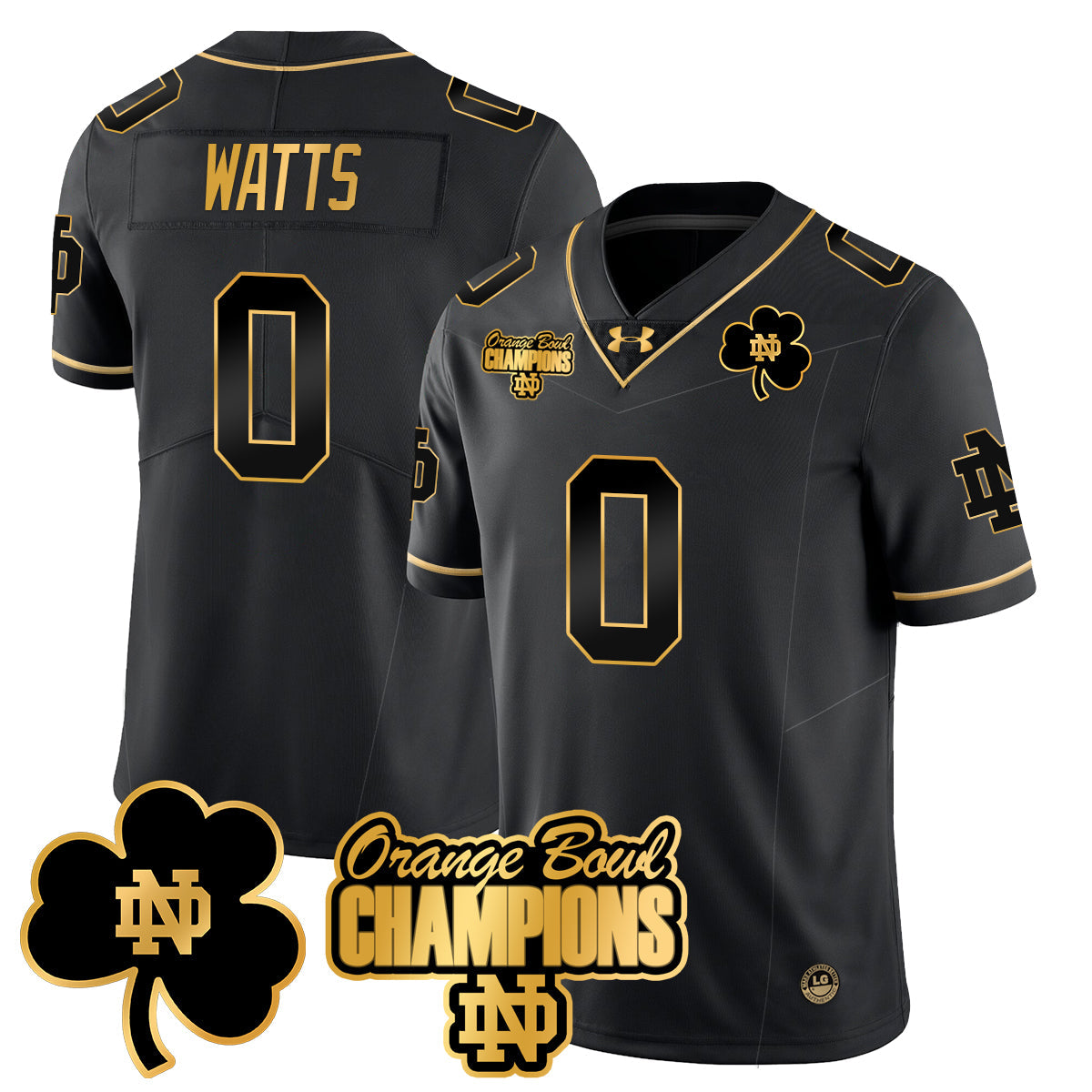 Men Notre Dame Fighting Irish 2025 Orange Bowl Champions Jersey  - All Stitched