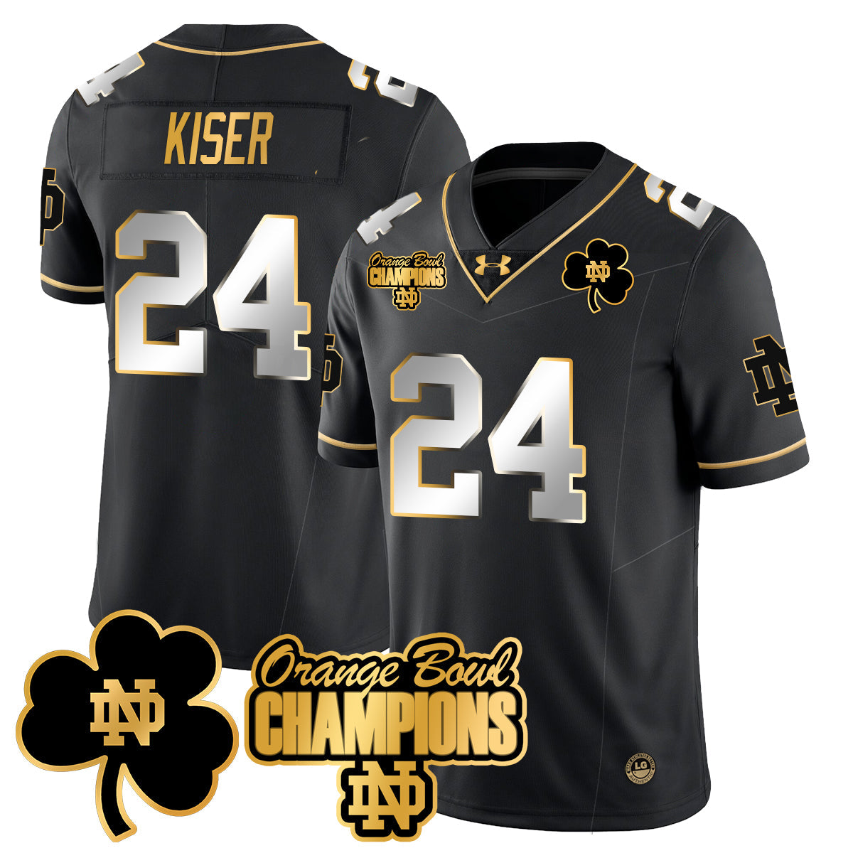 Men Notre Dame Fighting Irish 2025 Orange Bowl Champions Jersey  - All Stitched