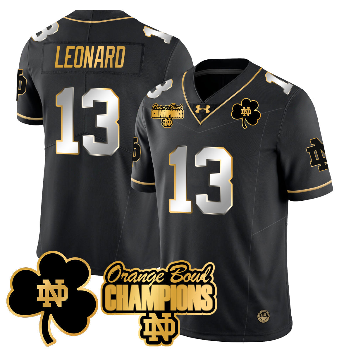 Men Notre Dame Fighting Irish 2025 Orange Bowl Champions Jersey  - All Stitched