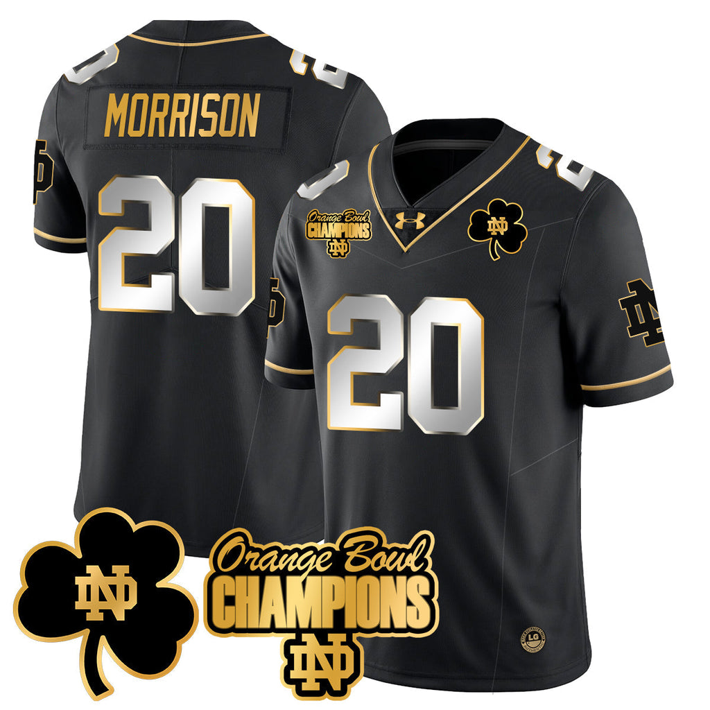 Men Notre Dame Fighting Irish 2025 Orange Bowl Champions Jersey  - All Stitched