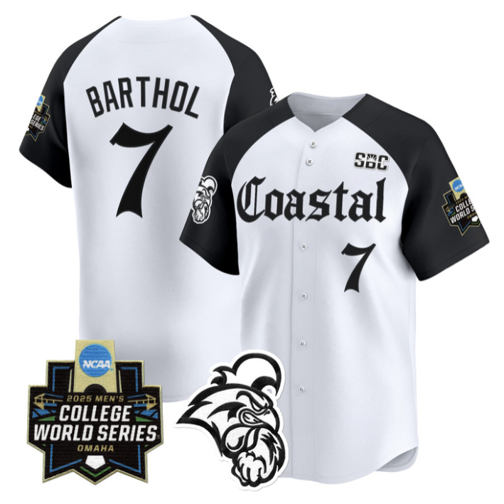 Blake Barthol Jersey #7 Coastal Carolina 2025 World Series Gothic Edition