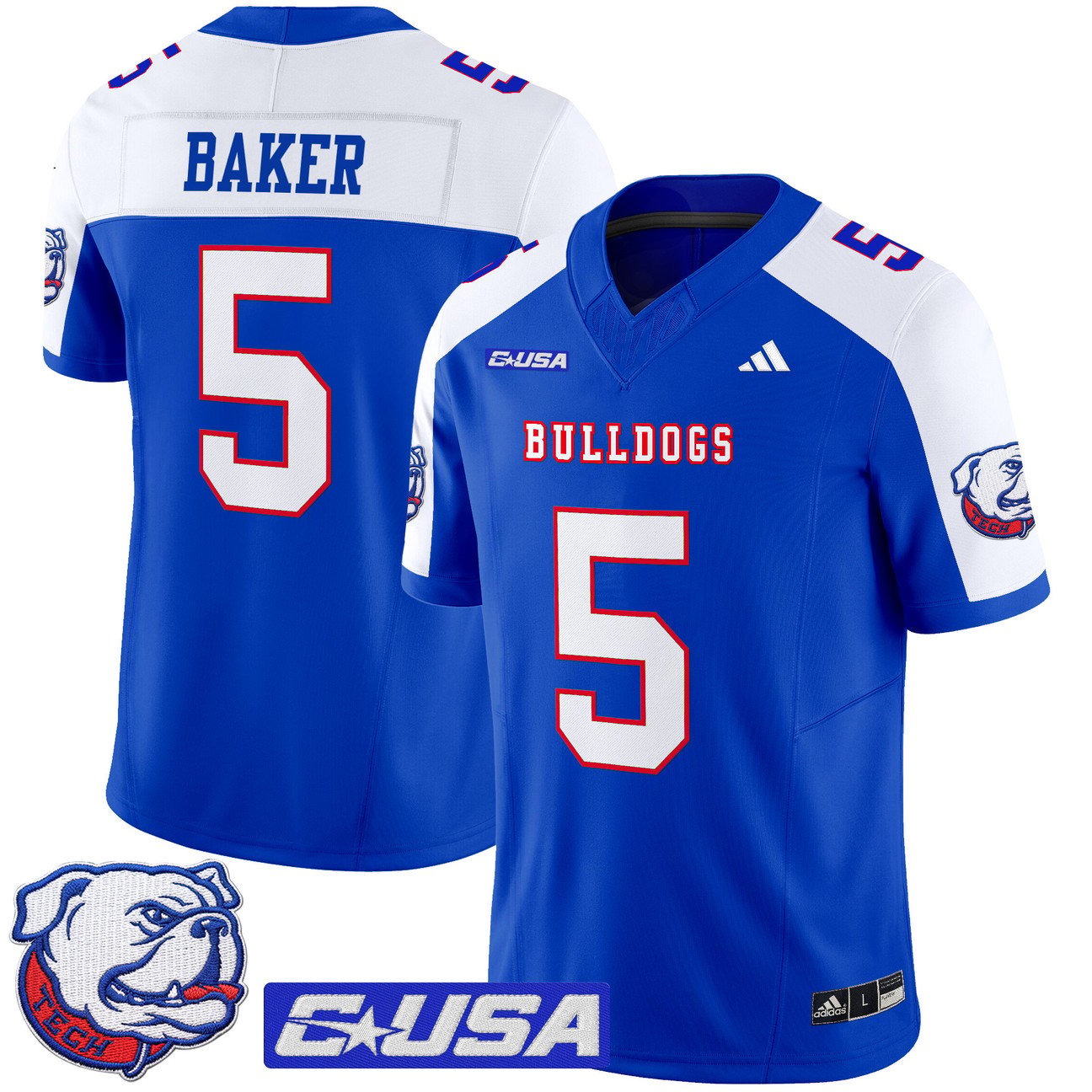 Blake Baker Jersey #5 Louisiana Tech Bulldogs 2025 Limited Stitched
