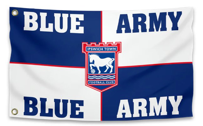 Blue Army Flag Ipswich Town Football Club Flag 3x5ft Banner Polyester