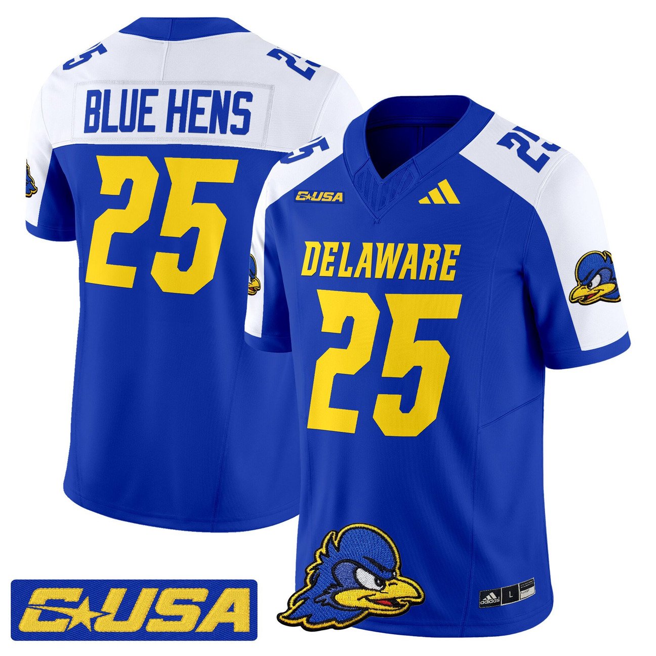 Blue Hens Jersey #25 Delaware Blue Hens 2025 Vapor Limited Stitched