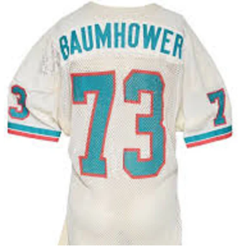 Bob Baumhower Jersey Miami Dolphins Custom Throwback Football White