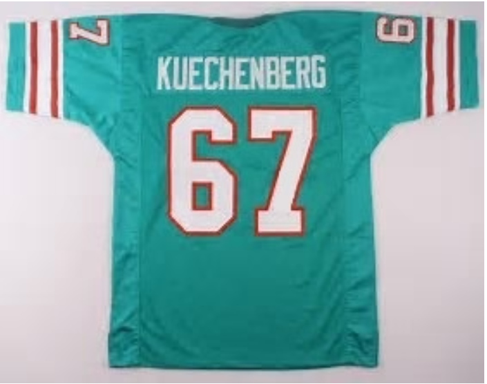 Bob Kuechenberg Jersey Miami Dolphins Custom Throwback Football Green
