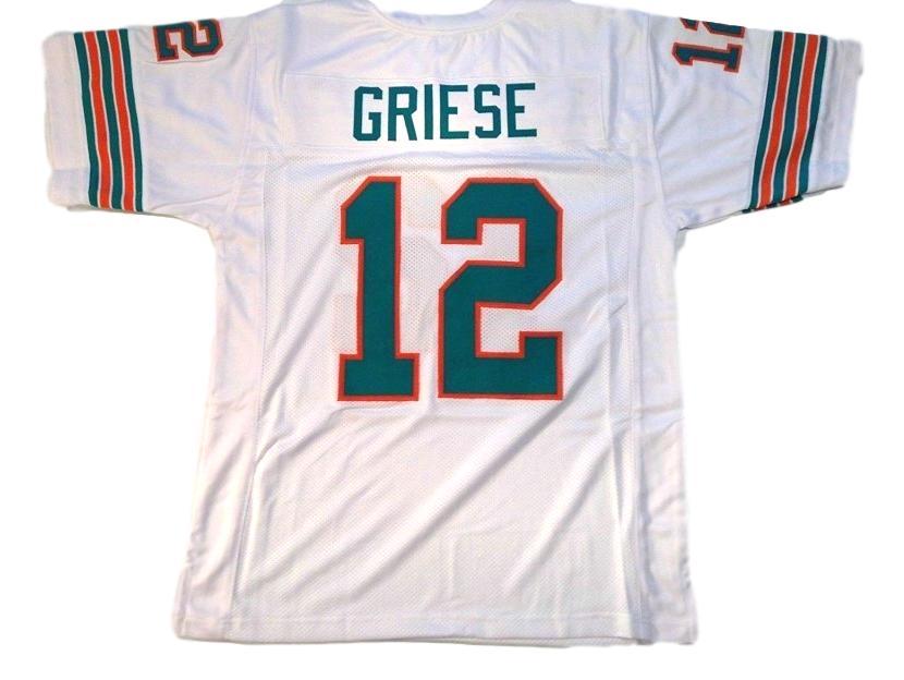 Bob Griese Jersey #12 Custom Unsigned Football Jerseys Stitched White
