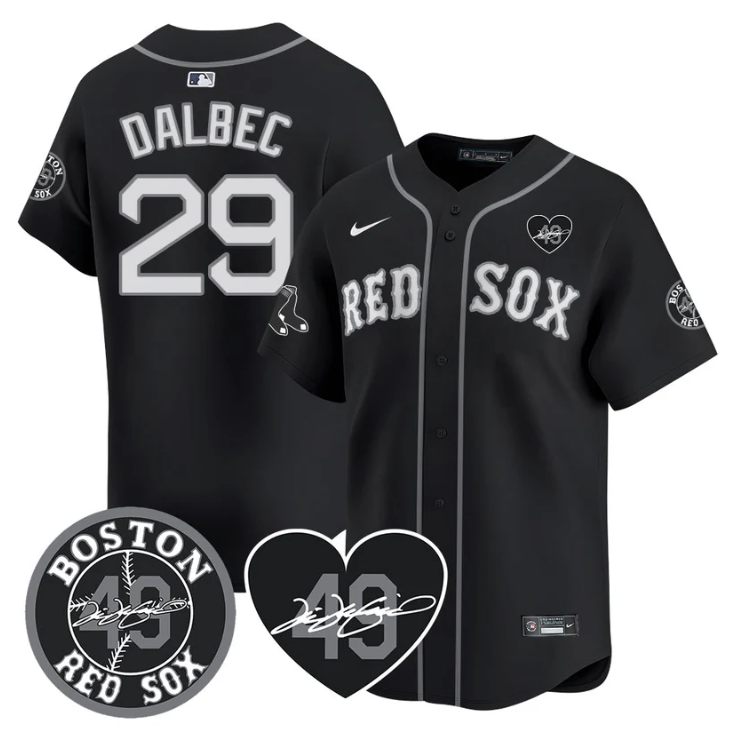 Bobby Dalbec Jersey #29 Boston Red Sox Tim Wakefield Memorial Patch Stitched Black