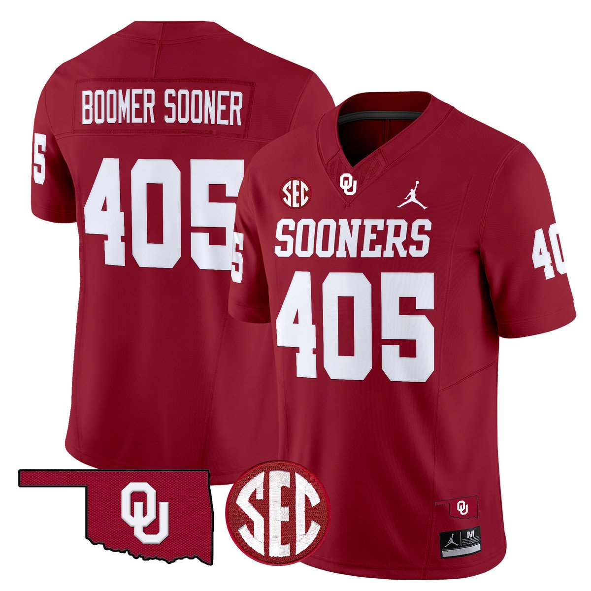Boomer Sooner Jersey #405 Oklahoma Sooners 2025 Limited Stitched Crimson