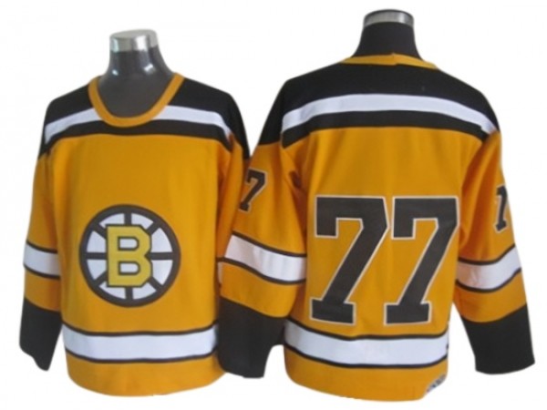 Boston Bruins #77 Ray Bourque Yellow Reverse Retro Jersey