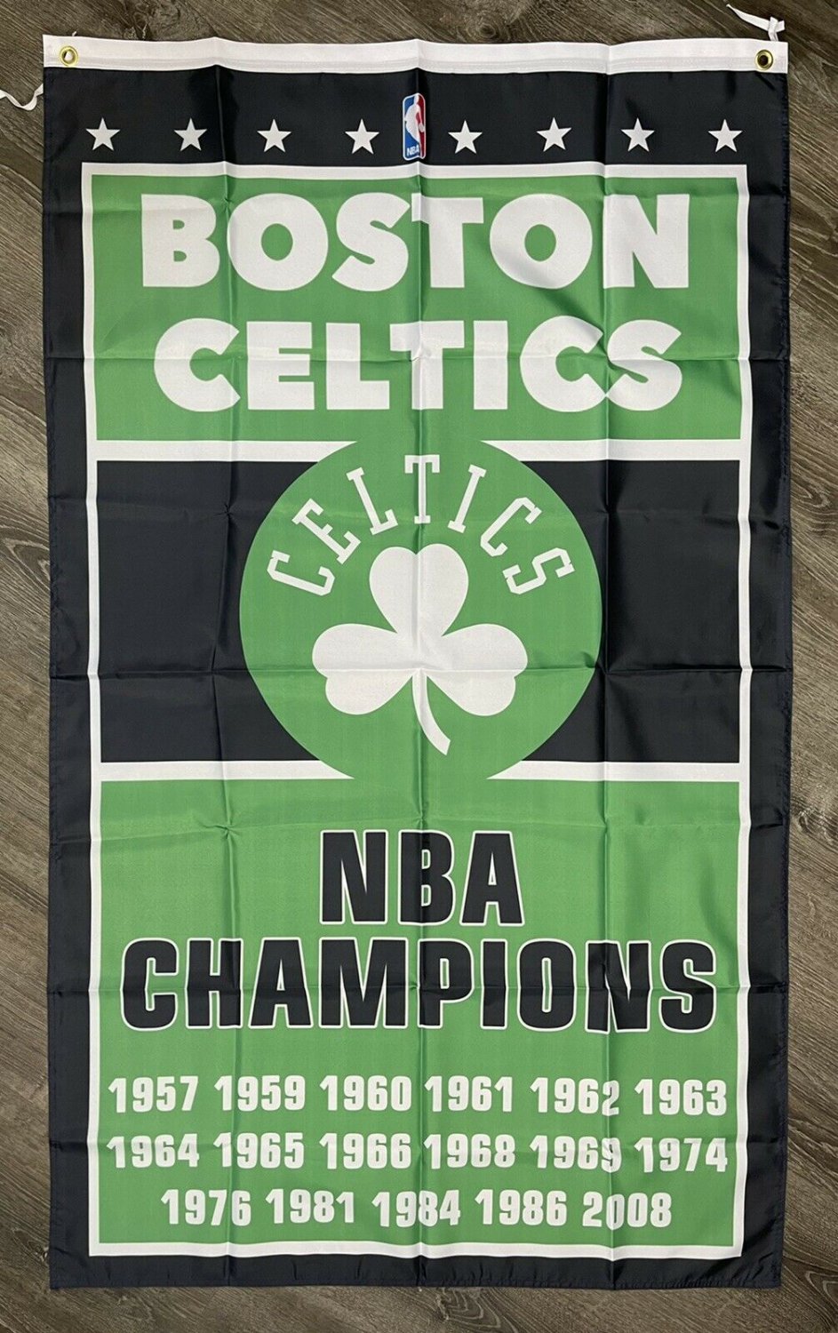 Boston Celtics Championship Flag 3x5 ft Vertical Sports Banner Man-Cave New