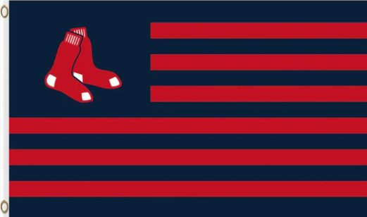 Boston Red Sox American Stripes flag 3X5Ft Banner USA Polyester with Brass Grommets
