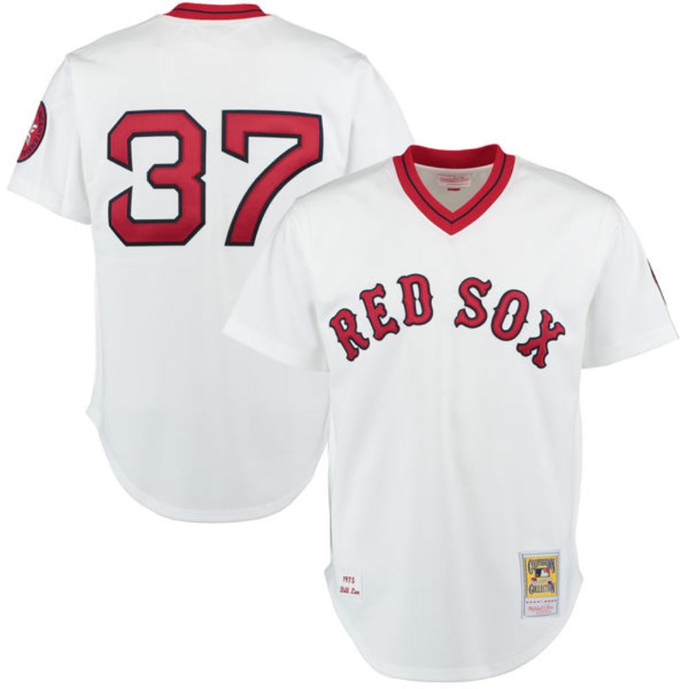 Boston Red Sox Bill Lee White Throwback Pullover Jersey