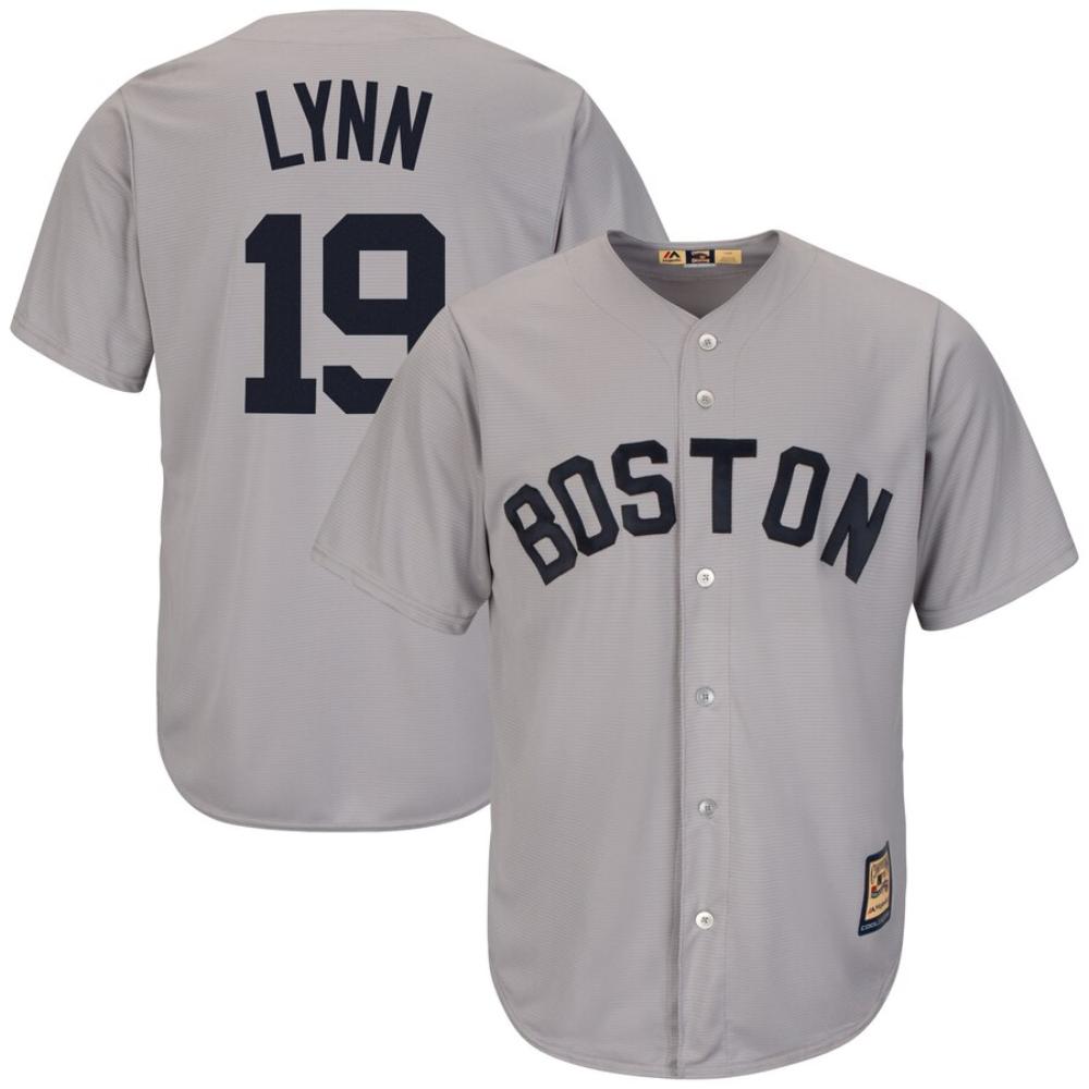 Boston Red Sox Fred Lynn Gray Throwback Jersey