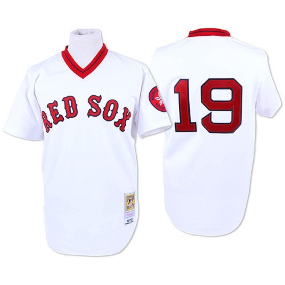 Boston Red Sox Fred Lynn White Throwback Pullover Jersey