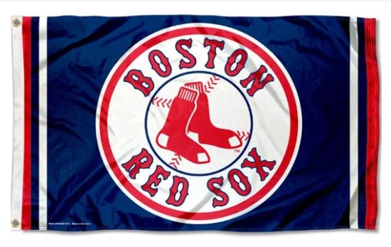 Boston Red Sox Star and Stripes flag 3X5Ft Banner USA Polyester with Brass Grommets
