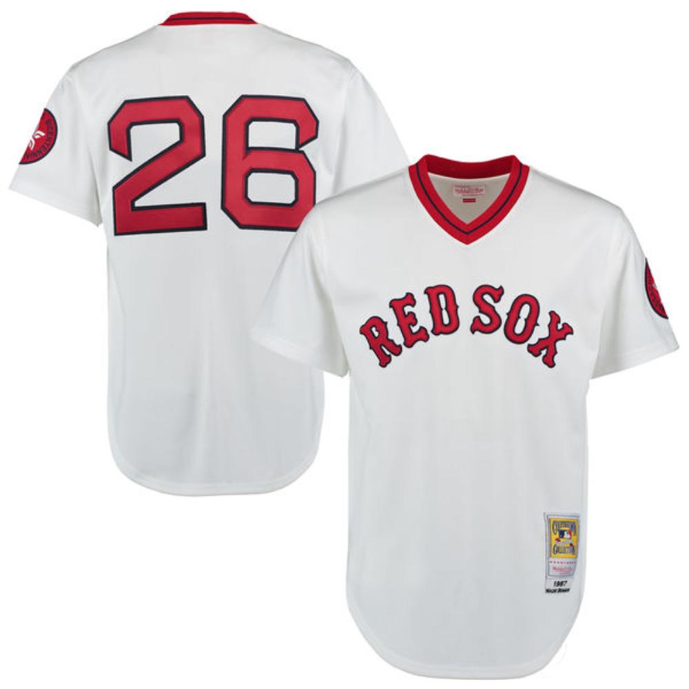 Boston Red Sox Wade Boggs White Throwback Pullover Jersey