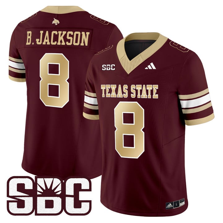 Brad Jackson Jersey #8 Texas State Bobcats 2025 Limited Stitched