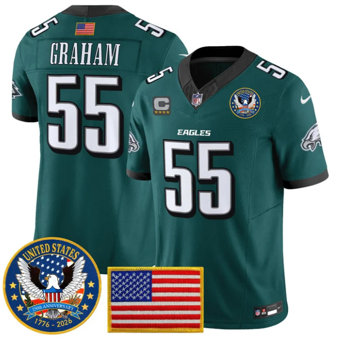 Brandon Graham Jersey #55 United States 250th Anniversary Stitched