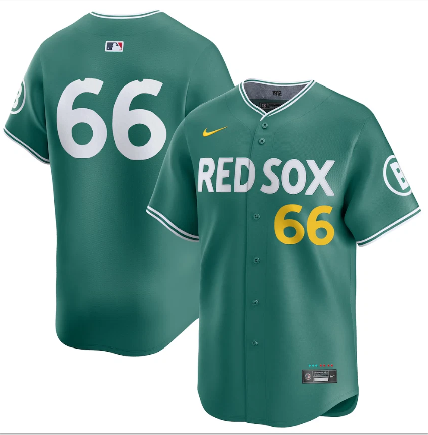 Brayan Bello Jersey #66 Red Sox Green 2025 City Connect Limited Stitched
