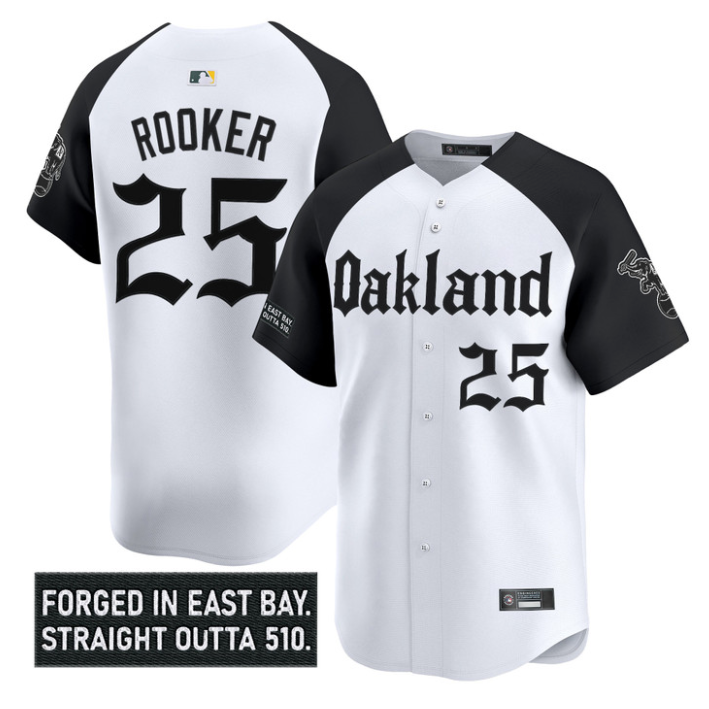 JJ Bleday Jersey #33 Oakland Athletics Gothic East Bay Edition Stitched Black