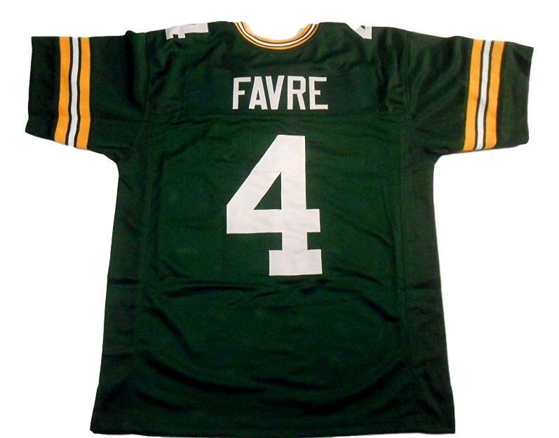 Brett Favre Jersey #4 Custom Unsigned Football Jerseys Stitched Green