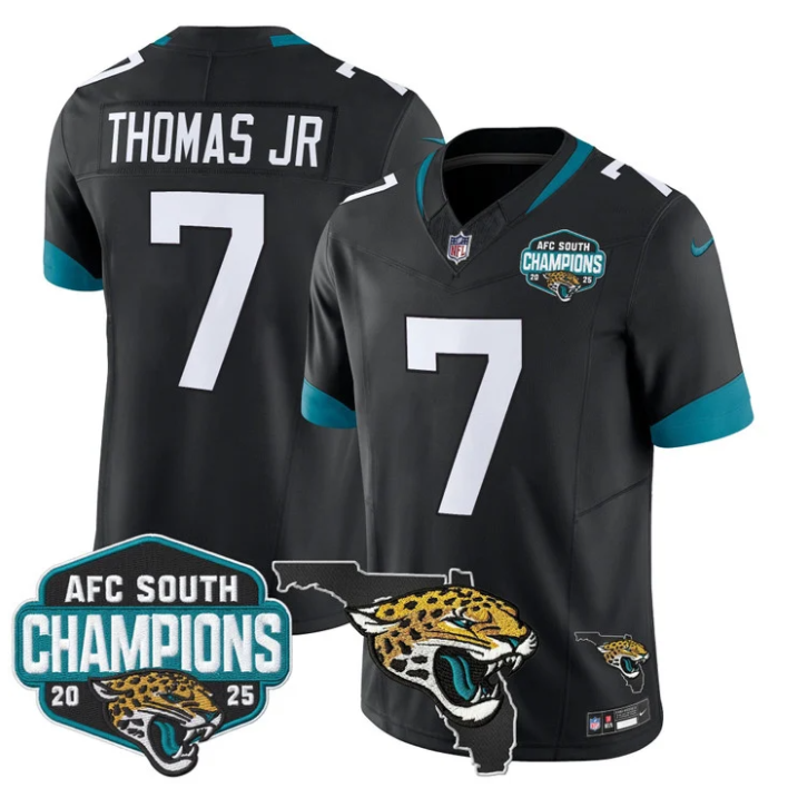 Brian Thomas Jr Jersey #7 AFC South Division Champions 2025 Florida Black