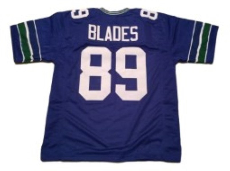 Brian Blades Jersey #89 Custom Unsigned Football Jerseys Stitched Blue