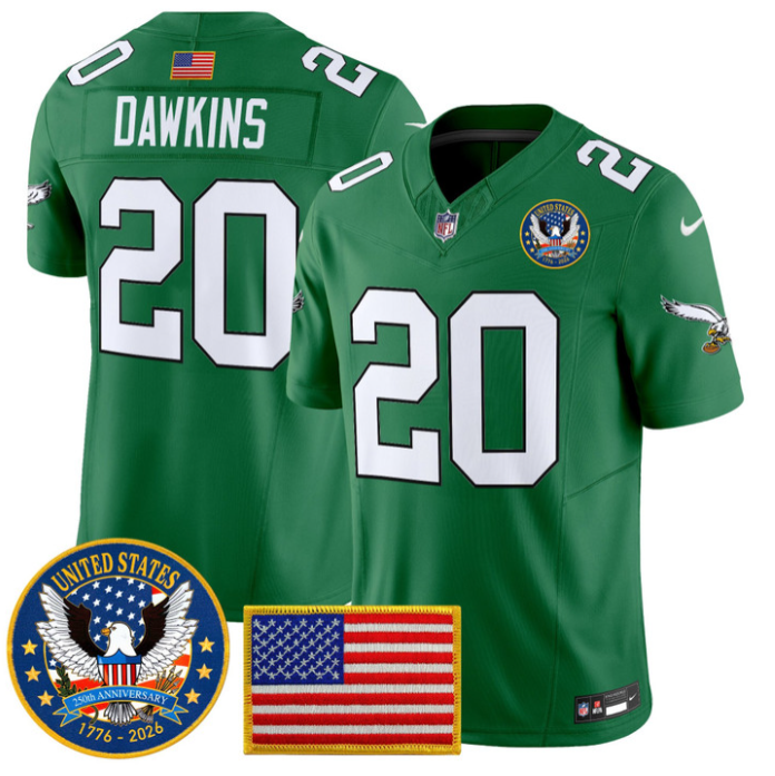 Brian Dawkins Jersey #20 United States 250th Anniversary Stitched