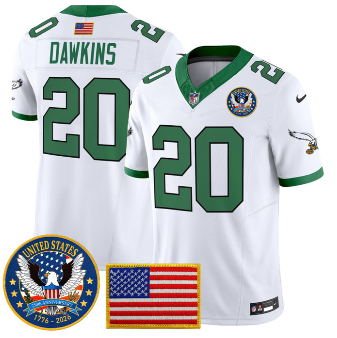 Brian Dawkins Jersey #20 United States 250th Anniversary Stitched