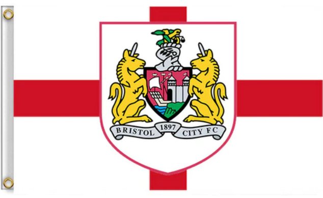 Bristol City Football Club Flag 3x5ft Banner polyester Red White
