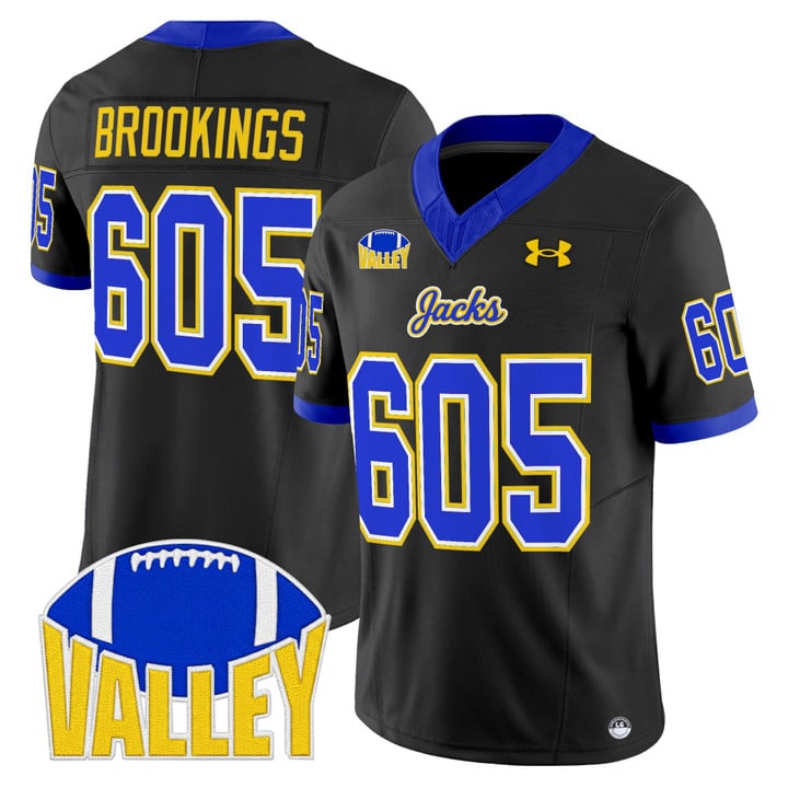 Brookings Jersey #605 South Dakota State Jackrabbits 2025 Stitched Black
