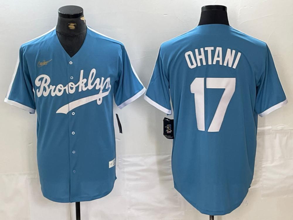 Brooklyn Dodgers Shohei Ohtani Light Blue Throwback Jersey