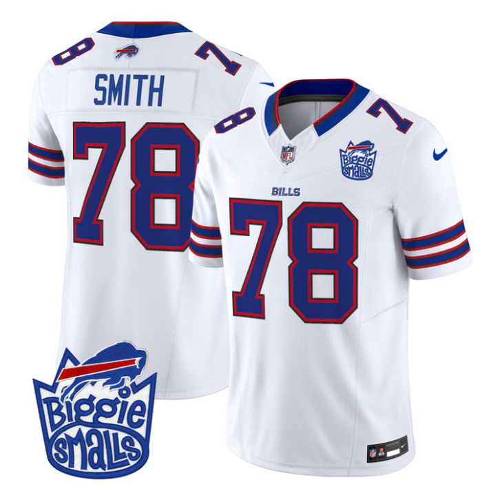 Bruce Smith Jersey #78 Biggie Smalls Patch Vapor Limited Stitched