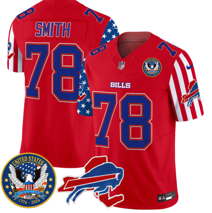 Bruce Smith Jersey #78 Bills America 250 Edition Vapor Limited Stitched