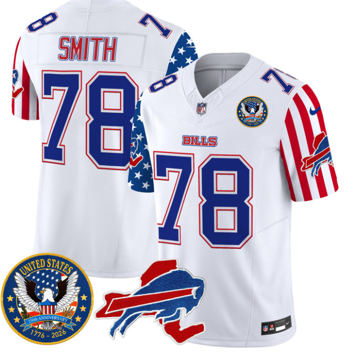 Bruce Smith Jersey #78 Bills America 250 Edition Vapor Limited Stitched