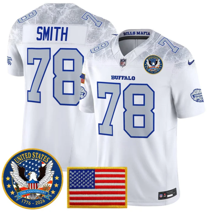 Bruce Smith Jersey #78 Bills United States 250th Anniversary Stitched
